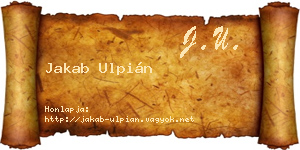 Jakab Ulpián névjegykártya